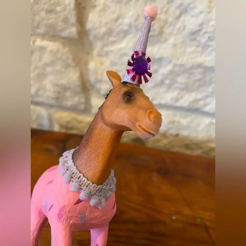 Horse Birthday Cake Pink and Lavender Western Cowgirl Cake Topper Toy